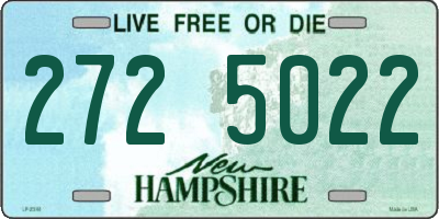 NH license plate 2725022