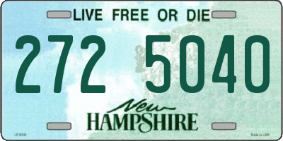 NH license plate 2725040