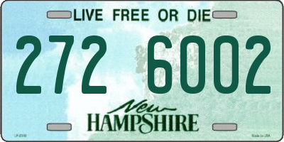 NH license plate 2726002