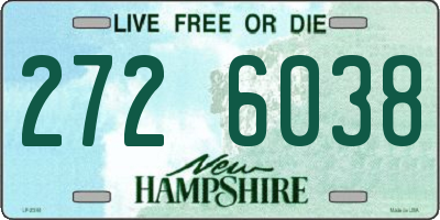 NH license plate 2726038