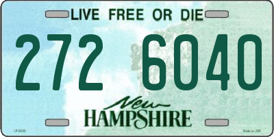 NH license plate 2726040