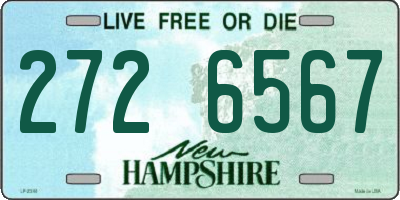 NH license plate 2726567
