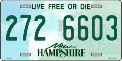 NH license plate 2726603