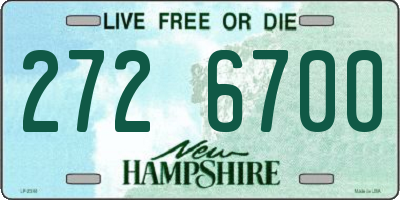 NH license plate 2726700
