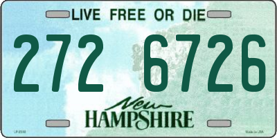 NH license plate 2726726