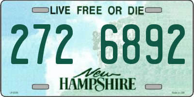 NH license plate 2726892