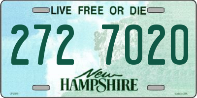 NH license plate 2727020