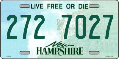 NH license plate 2727027