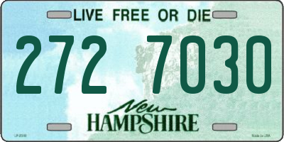 NH license plate 2727030