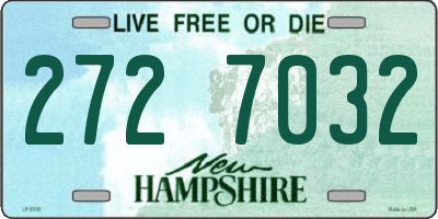 NH license plate 2727032