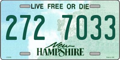 NH license plate 2727033