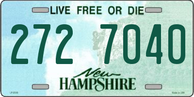 NH license plate 2727040