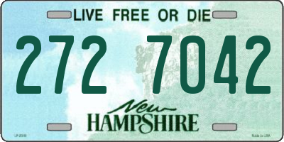 NH license plate 2727042