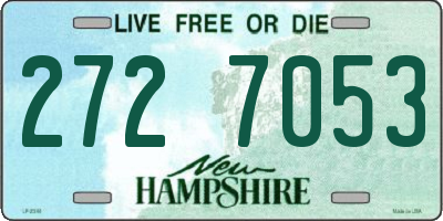 NH license plate 2727053
