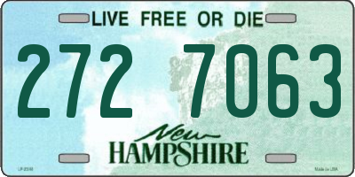 NH license plate 2727063