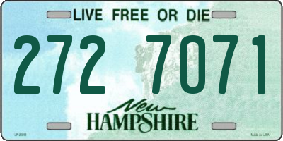 NH license plate 2727071