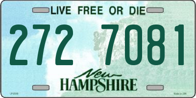 NH license plate 2727081