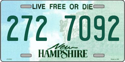 NH license plate 2727092