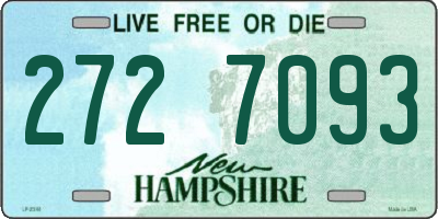 NH license plate 2727093