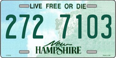 NH license plate 2727103