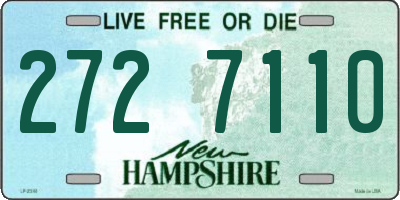 NH license plate 2727110
