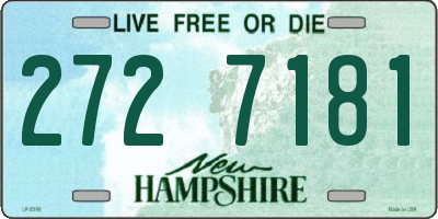 NH license plate 2727181