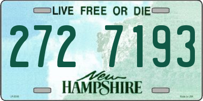 NH license plate 2727193