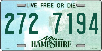 NH license plate 2727194
