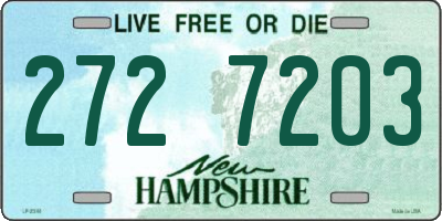 NH license plate 2727203