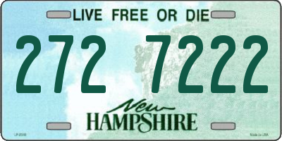 NH license plate 2727222