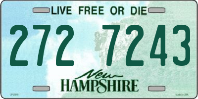 NH license plate 2727243