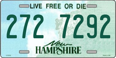 NH license plate 2727292