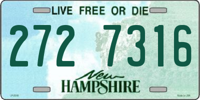 NH license plate 2727316
