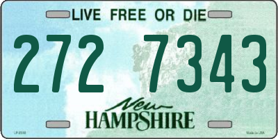 NH license plate 2727343
