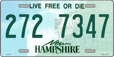 NH license plate 2727347