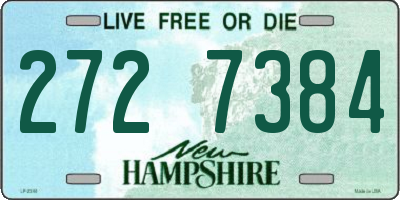 NH license plate 2727384