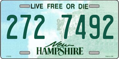 NH license plate 2727492