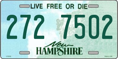 NH license plate 2727502