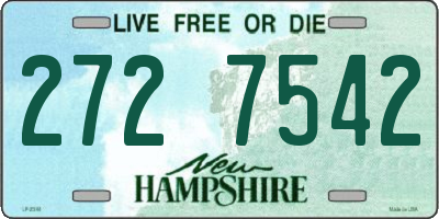 NH license plate 2727542