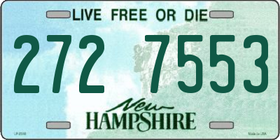 NH license plate 2727553