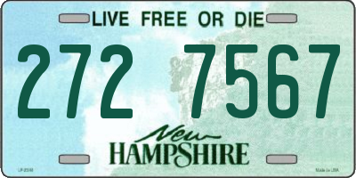 NH license plate 2727567