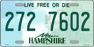 NH license plate 2727602