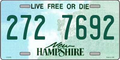 NH license plate 2727692