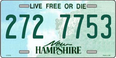 NH license plate 2727753