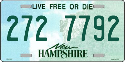 NH license plate 2727792