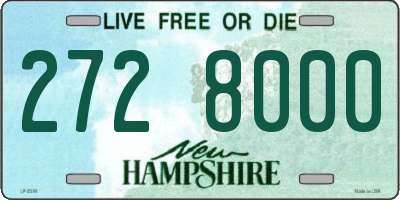 NH license plate 2728000