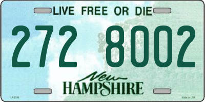 NH license plate 2728002