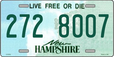 NH license plate 2728007