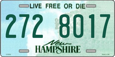 NH license plate 2728017