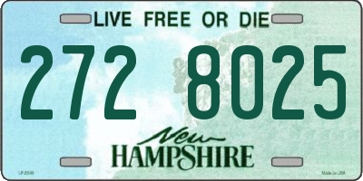 NH license plate 2728025